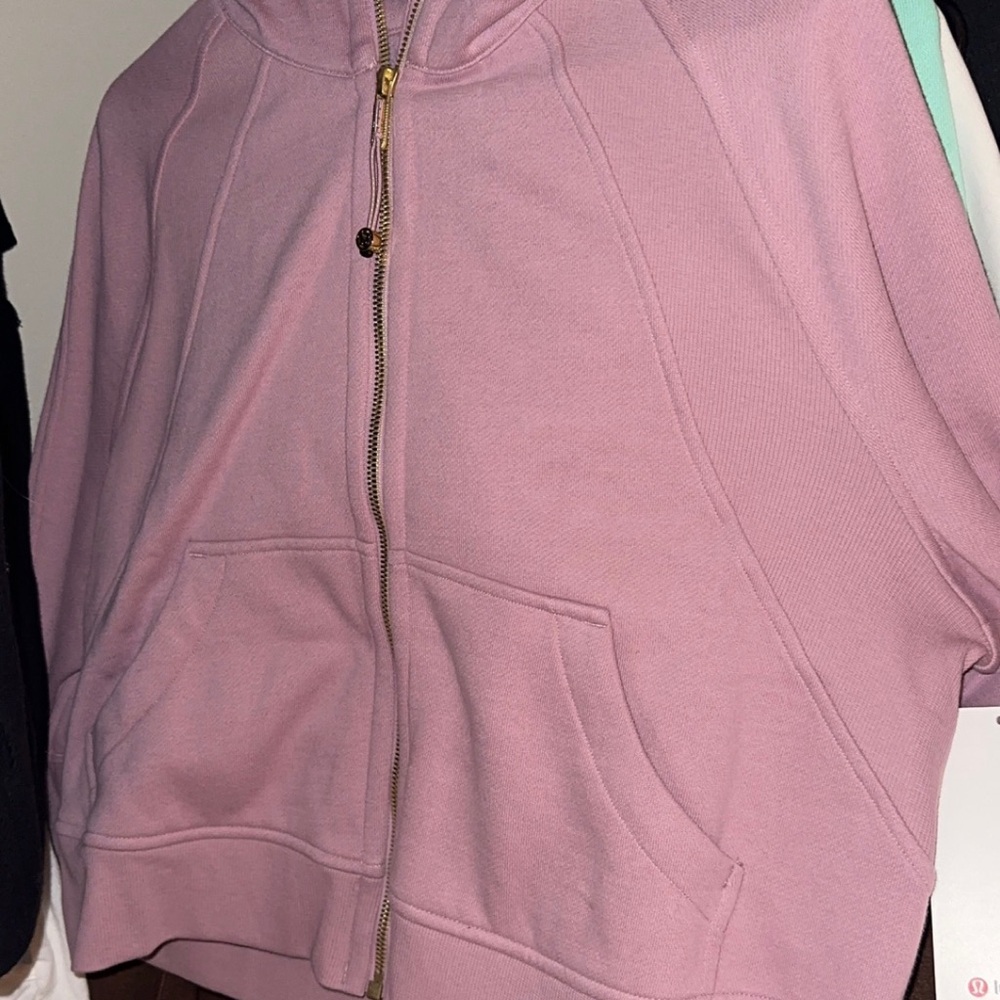 Lululemon rose blush xs/s scuba oversized full zip